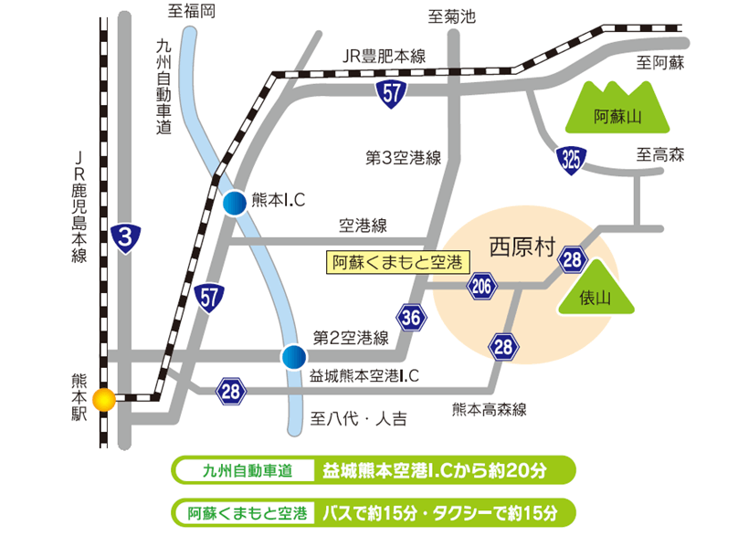 西原村のアクセス