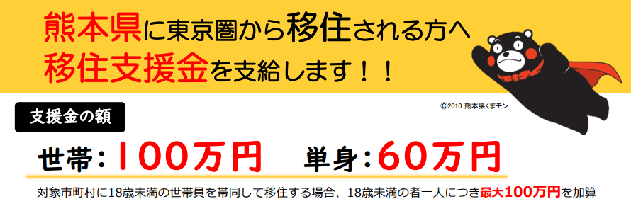 熊本県の移住支援金