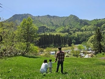 新潟県新発田市 山々の風景