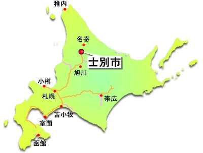 士別市の地図
