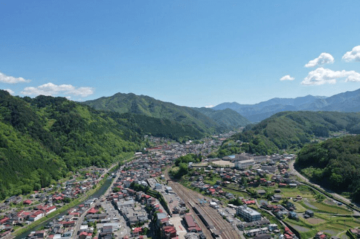 長野県木曽町の街並み