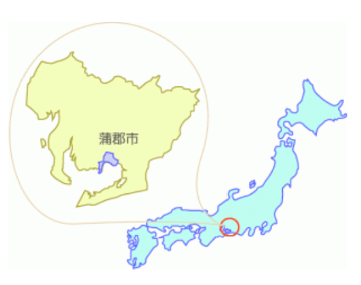 愛知県蒲郡市 日本地図