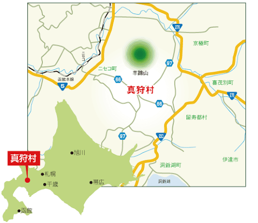 真狩村のマップ