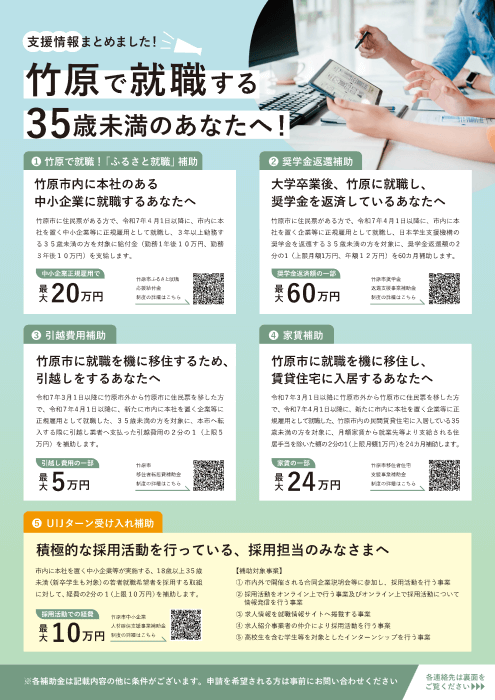 広島県竹原市 就職する35歳未満のあなたへ!