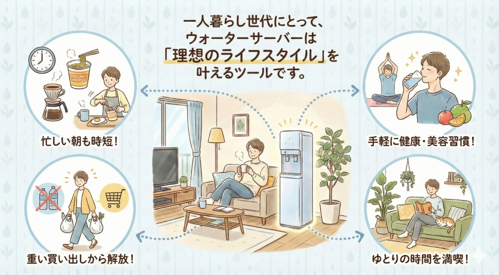 ウォーターサーバーでかなえられる「理想のライフスタイル」
