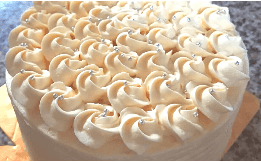 ホワイトブーケ バタークリームケーキ※ギフト手提