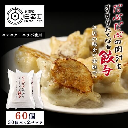 だぶだぶの肉汁をすすりたくなる餃子 60個(30