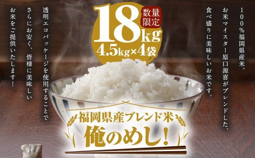 【数量限定】 福岡県産 ブレンド米「俺のめし!」