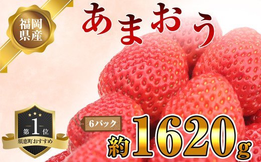 【数量限定】福岡県産あまおう1620g(270g平パック×6パック) SE1205-164