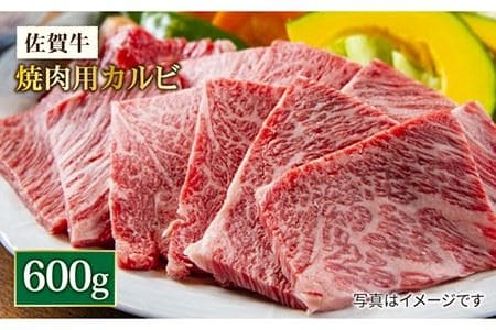 【国内屈指の黒毛和牛】佐賀牛焼肉用カルビ600g