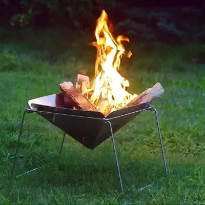 内山産業 キャンプ用品 ステンレス焚火台(焚き火