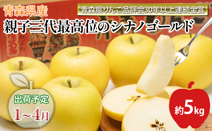年明け 親子三代最高位のシナノゴールド約5kg【