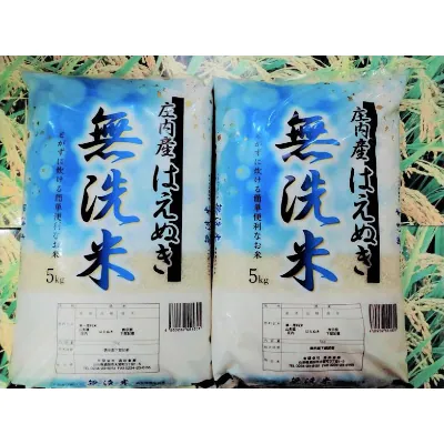 令和の時代も米処の庄内米　無洗米はえぬき精米　計