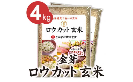 金芽ロウカット玄米 4kg（2kg×2袋）