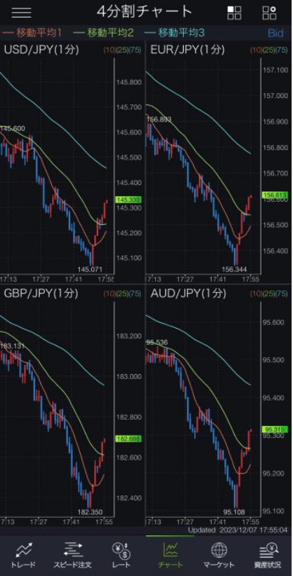 ワンタップ注文機能のスクリーンショット
